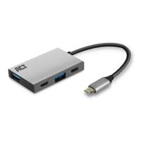 ACT Connectivity USB-C Hub 4-Port met 2x USB-C en 2x USB-A usb-hub - thumbnail