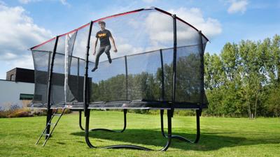 EXIT PeakPro Trampoline met Veiligheidsnet - 427 x 244 cm - Zwart EXIT PeakPro Trampoline met Veiligheidsnet - 427 x 244 cm - Zwart