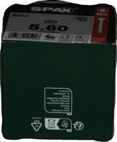 100 Spax schroeven 5x60mm voldraad verzonken kop T20 - thumbnail