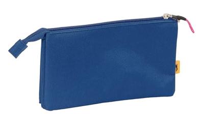 Pennenetui met 3 vakken Kings League 1k Blauw 22 x 12 x 3 cm