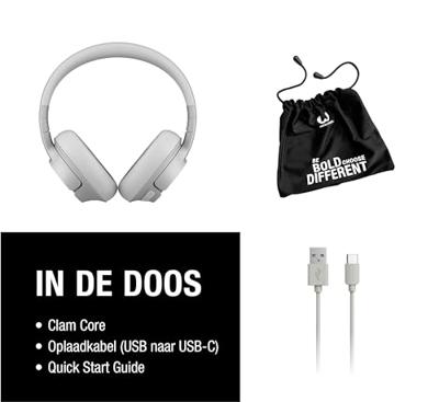 Fresh &apos;n Rebel Clam Core bluetooth Over-ear hoofdtelefoon grijs