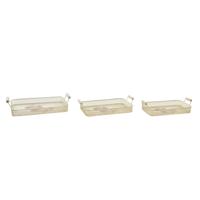 Set van trays DKD Home Decor Roze Metaal Aluminium 8 cm 40 x 21 x 8 cm (3 Stuks) - thumbnail