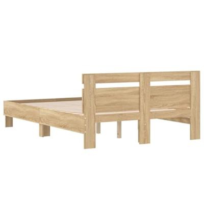Bedframe met hoofdeinde bewerkt hout sonoma eiken 120x200 cm