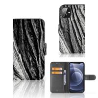 Book Style Case Apple iPhone 12 Mini Boomschors Grijs - thumbnail