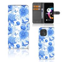 Hoesje voor Motorola Edge 20 Lite Flowers Blue - thumbnail