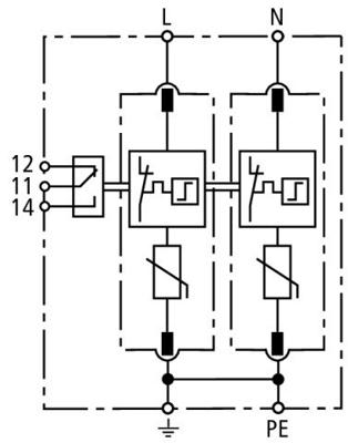 DEHN 952205 DG M TN 275 FM Overspanningsveilige afleider Overspanningsbeveiliging voor: Verdeelkast 40 kA 1 stuk(s) DEHN 952205 DG M TN 275 FM Overspanningsveilige afleider Overspanningsbeveiliging voor: Verdeelkast 40 kA 1 stuk(s)