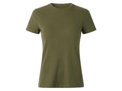 esmara Geribd dames T-shirt (Groen, L (44/46))