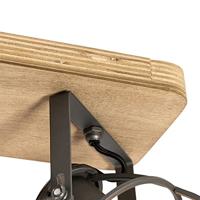 QAZQA Industriële spot donkergrijs met hout verstelbaar 3-lichts - - thumbnail