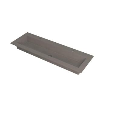 INK Kraft Wastafel Enkele Bak 2 Kraangaten - 1400x450x10 mm - Quartz Beton