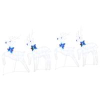 VidaXL Led rendieren 4 pcs wit stof - thumbnail