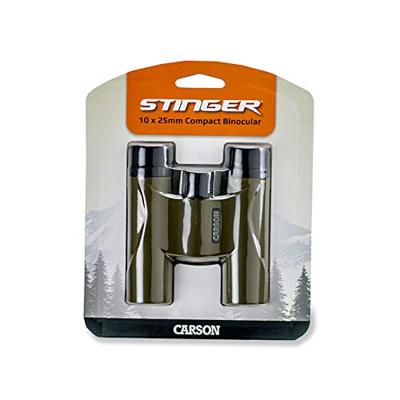Carson Optical Verrekijker Carson Stinger, BK-7, 10x, 2,5 cm, Voll mehrfachbeschichtet (FMC), Khaki, 223 g 10 x 25 mm Dakkant Beige, Zwart HW-025 Carson Optical Verrekijker Carson Stinger, BK-7, 10x, 2,5 cm, Voll mehrfachbeschichtet (FMC), Khaki, 223 g 10 x 25 mm Dakkant Beige, Zwart HW-025