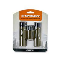 Carson Optical Verrekijker Carson Stinger, BK-7, 10x, 2,5 cm, Voll mehrfachbeschichtet (FMC), Khaki, 223 g 10 x 25 mm Dakkant Beige, Zwart HW-025 - thumbnail