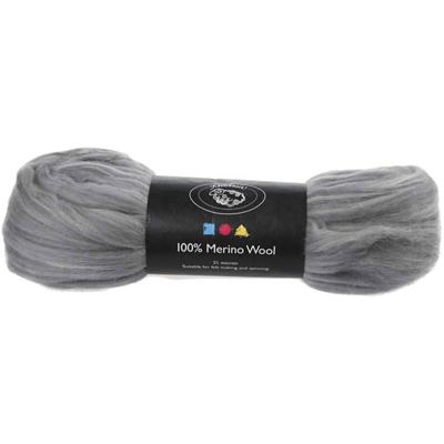 Creativ Company Merino wol, dikte 21 my, grijs, 100 gr/ 1 doos