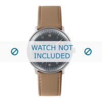 Junghans horlogeband 027/3401.00 Leder Beige 20mm + standaard stiksel - thumbnail