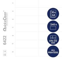 Avery-Zweckform DPC6422A-10 Insteekplaatje naamplaatje 64 mm x 22 mm Wit - thumbnail