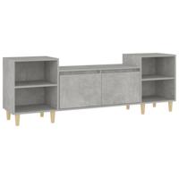 Tv-meubel 160x35x55 cm bewerkt hout betongrijs - thumbnail