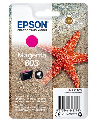 Epson inktcartridge 603, 130 pagina's, OEM C13T03U34010, magenta Epson inktcartridge 603, 130 pagina's, OEM C13T03U34010, magenta