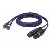 DAP FL25 verloopkabel 2x XLR female naar 2x RCA 3m - thumbnail