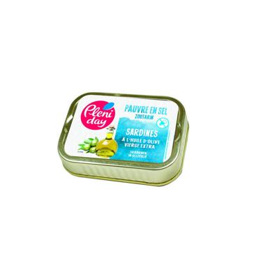 Pleniday Sardines in olijfolie zoutarm bio (115 gr)