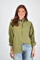 Academia blouse Giorgia 76DT1-722 green plain - thumbnail