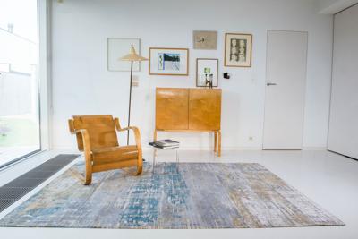 Louis de Poortere - 8718 Atlantic Long Island Blue - 140x200 cm Vloerkleed