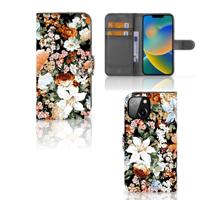 Hoesje voor Apple iPhone 14 Dark Flowers - thumbnail