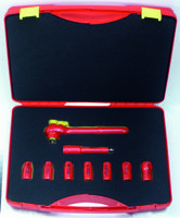 Friedrich 9-Delige Doppenset met Omschakelratel 1/2'' 1000V VDE - thumbnail