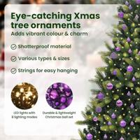 Kunstkerstboom met scharnier 300 LEDs Groen 240 cm PVC en PE - thumbnail