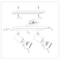 Steinhauer GU10 opbouwspotPoints noirs 2-lichts - 3060ZW - thumbnail