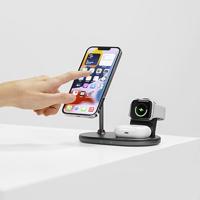 Hama 3in1 Draadloos Oplaadstation MagCharge Multi Voor IPhone AirPods En Watch - thumbnail