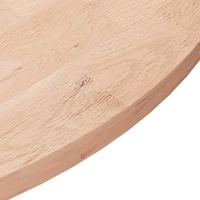 Tafelblad rond 60x2,5 cm onbehandeld massief eikenhout - thumbnail
