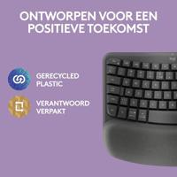 Logitech Wave Keys Ergonomisch toetsenbord Draadloos Zwart - thumbnail