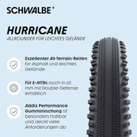 SCHWALBE Buitenband hurricane raceguard 26 x 2.10 (54-559) zwart - thumbnail