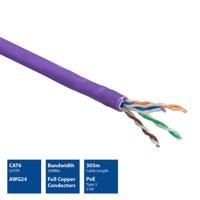 ACT Cat 6 U/UTP massieve installatiekabel zonder adersplitter, LSZH, CPR euroclass DCA, 24AWG, viole - thumbnail