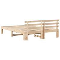 Bedframe met hoofdeinde Naturel 140 x 200 cm Massief grenenhout - thumbnail