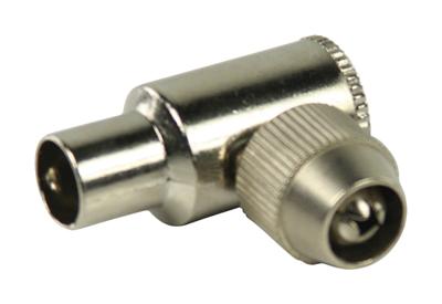 Coax connector metaal male haaks