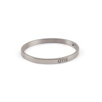 Bangle armband met naam - zilverkleurig - thumbnail