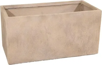 Mega Collections plantenbak rechthoek Texas l100b45h45 zandkleur