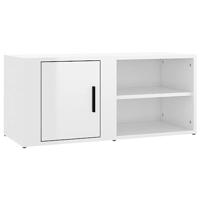 Tv-meubels 2 st 80x31,5x36 cm bewerkt hout hoogglans wit - thumbnail