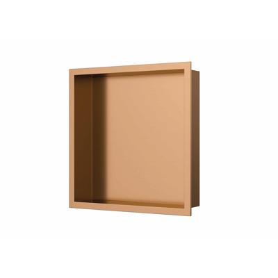 Inbouwnis Luca Sanitair 30x30x6,5cm RVS Geborsteld Koper PVD Inbouwnis Luca Sanitair 30x30x6,5cm RVS Geborsteld Koper PVD