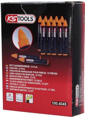 KS Tools 100.4045 Signaalkrijt, geel, verpakking van 12 stuks