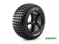 Louise T-ROCK Soft banden op zwarte velgen voor 1/8 Truggy - 0 offset - thumbnail