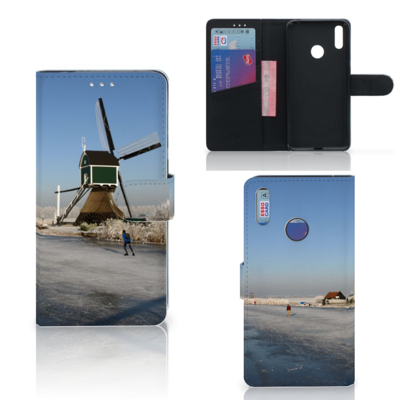 Huawei Y7 (2019) | Flip Cover | Schaatsers | Portemonnee hoesje