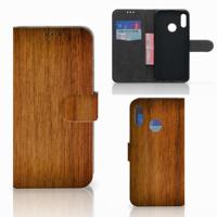 Honor 10 Lite | Book Style Case | Donker Hout - thumbnail