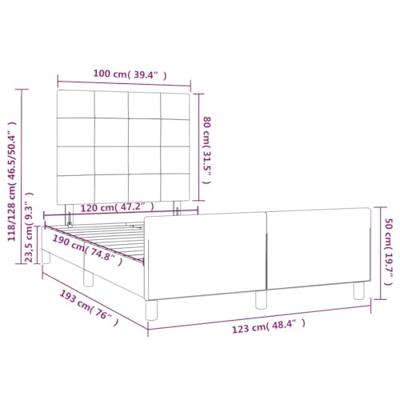 Bedframe zonder matras 120x190 cm fluweel lichtgrijs
