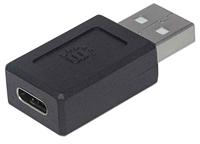 Manhattan USB 2.0 Adapter [1x USB-A 2.0 stekker - 1x USB-C bus] Adapter Stekker past op beide manieren - thumbnail