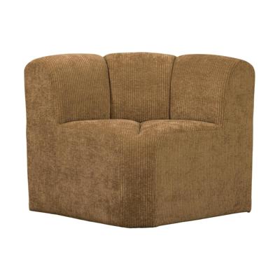 Woood Mojo eetkamerbank hoekelement rib Honinggeel