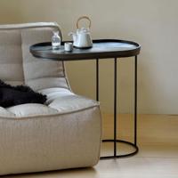 Ethnicraft Ovale Bijzettafel 'Tray' Gelakt Hout, 69 x 33cm - thumbnail