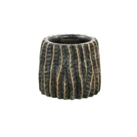 PTMD Bloempot Numayla Black Cement Ø9cm - thumbnail