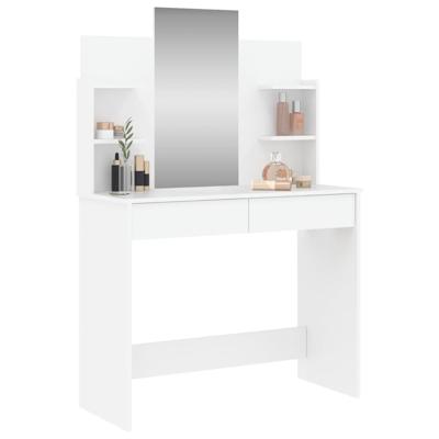Kaptafel met spiegel 96x39x142 cm wit - thumbnail